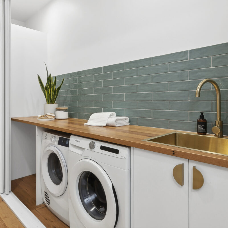 Laundry renovation Mornington Peninsula with coastal-grade materials