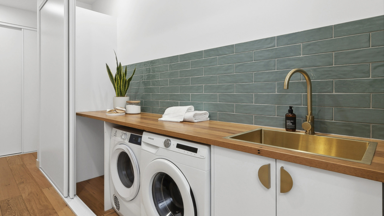 Laundry renovation Mornington Peninsula with coastal-grade materials